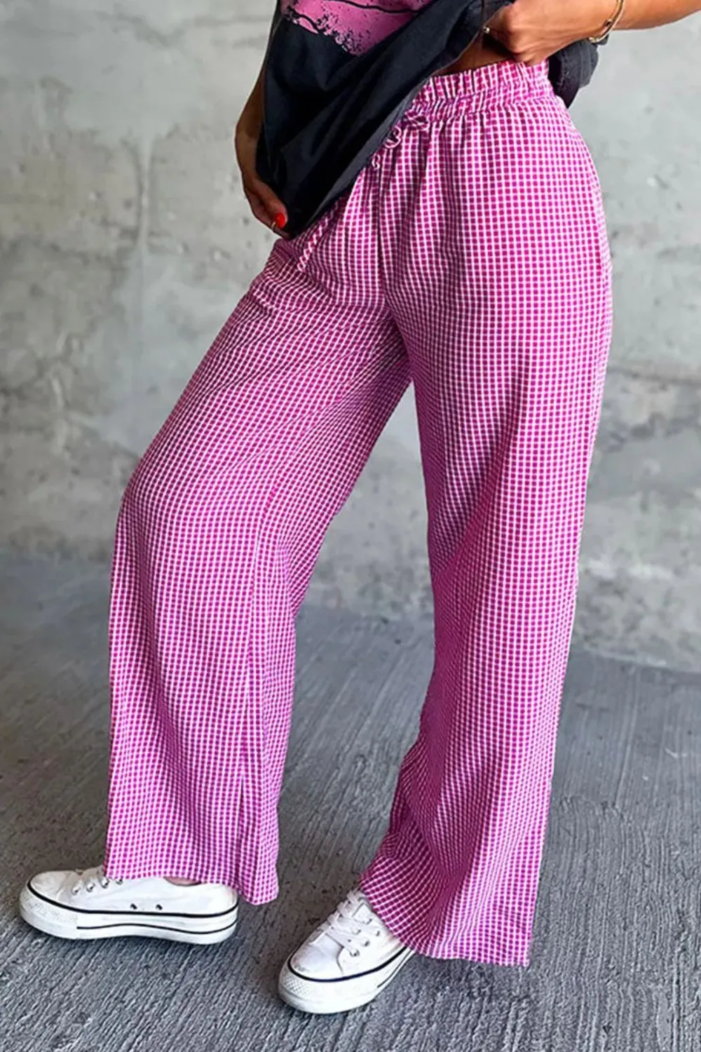 🌟 Plaid Wide Leg Pants with Pockets 🌟