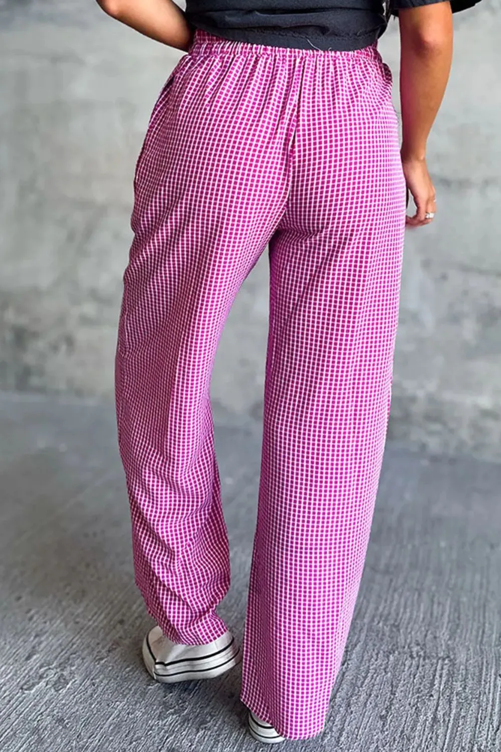 🌟 Plaid Wide Leg Pants with Pockets 🌟