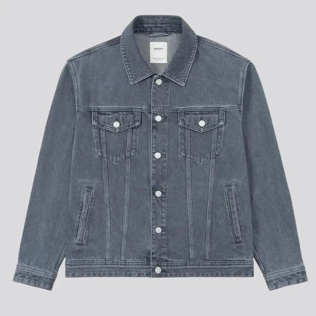 12oz oversized jeans jacket
 for men