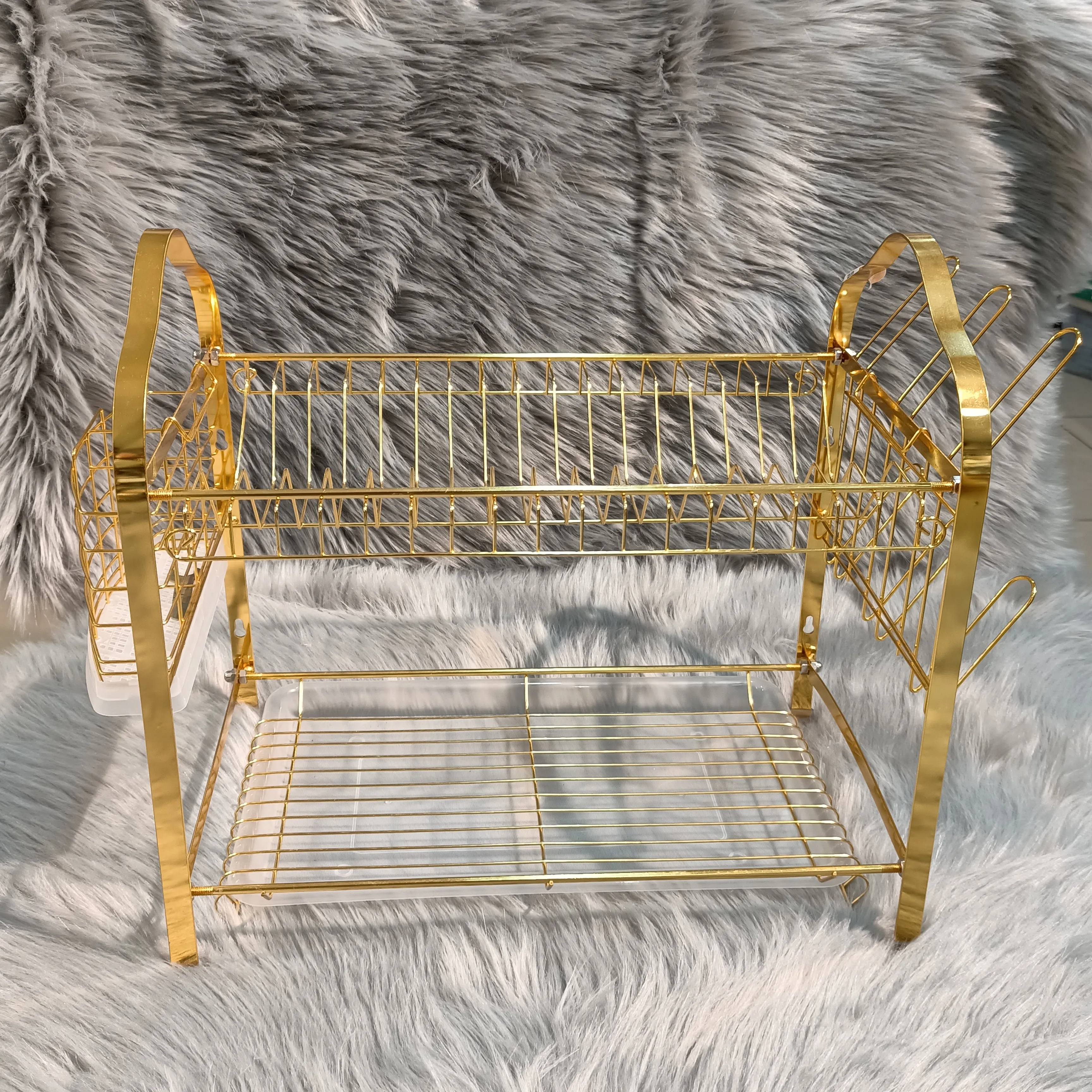 2 Layer Golden Kitchen Rack