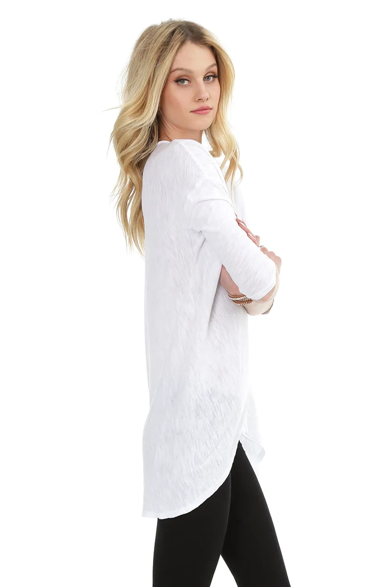 3/4 Sleeve High Low Tunic