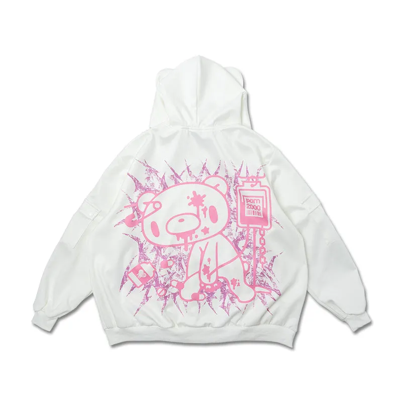 ACDC RAG & Gloomy Bear pastel mesh hoodie