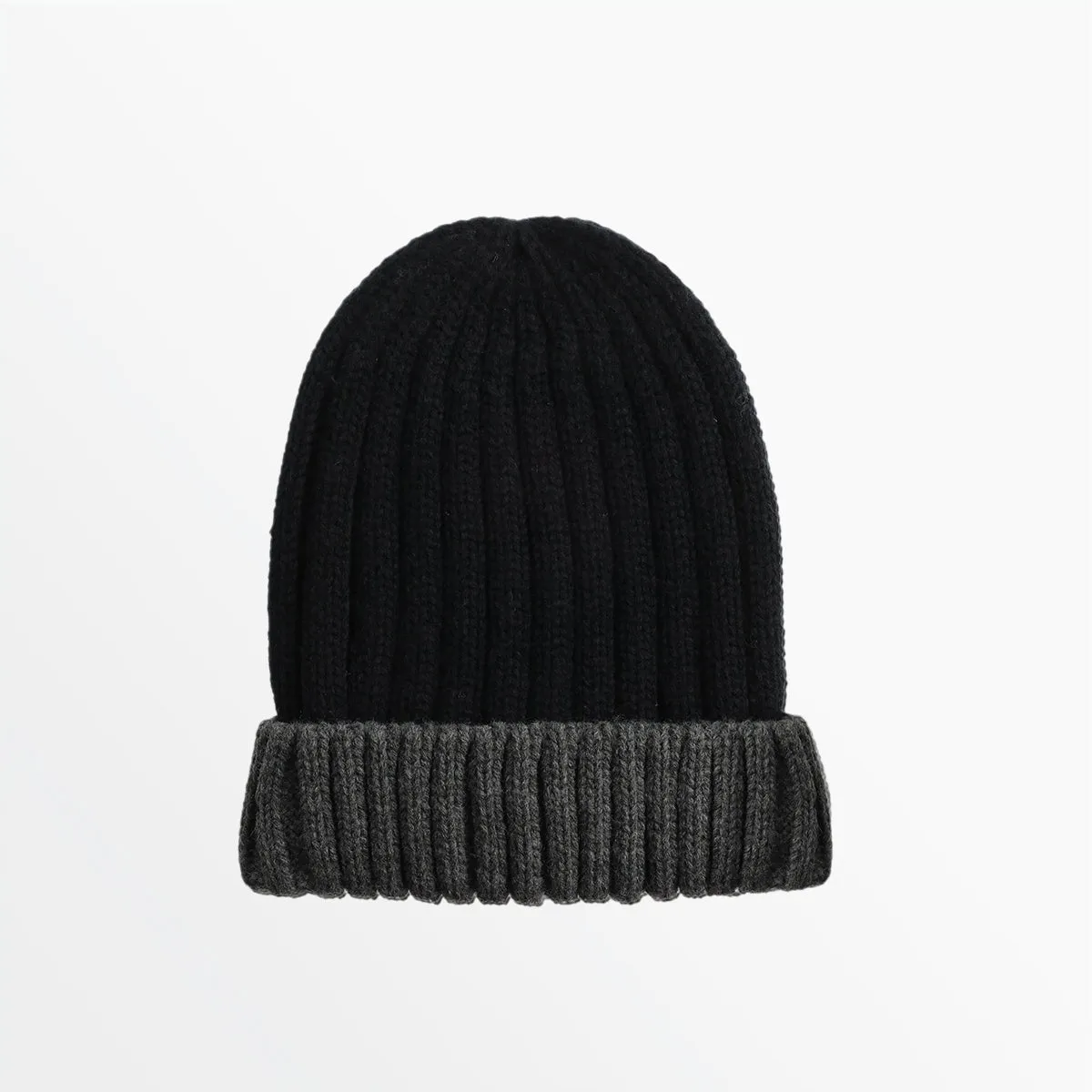 ADULT RIB TWO-TONE CUFF BEANIE