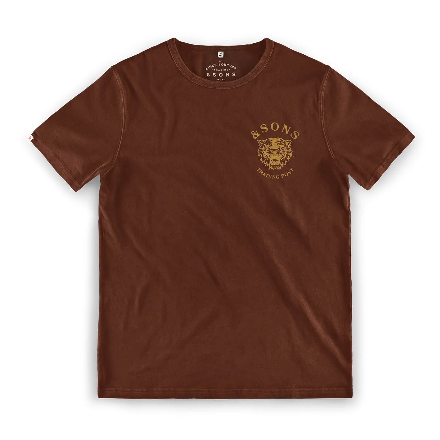 &SONS Tiger T-shirt Chocolate Brown