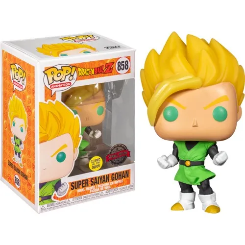 Anime : Dragon Ball Z - Super Saiyan Gohan in Green Suit Glow in the Dark #858 Pop Vinyl Figure Funko