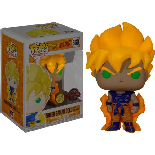 Anime : Dragon Ball Z - Super Saiyan Goku First Appearance Glow in the Dark #860 Pop Vinyl Figure Funko