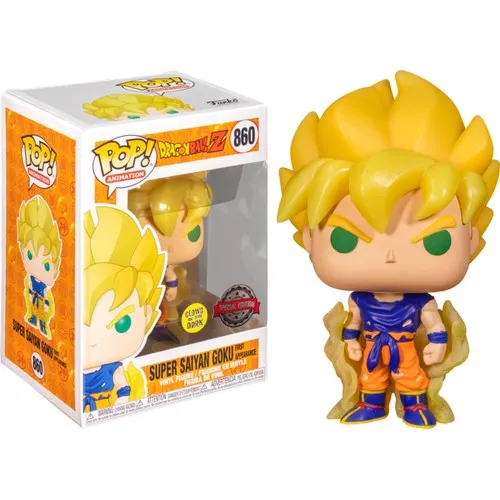 Anime : Dragon Ball Z - Super Saiyan Goku First Appearance Glow in the Dark #860 Pop Vinyl Figure Funko