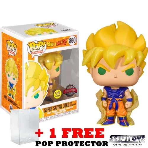 Anime : Dragon Ball Z - Super Saiyan Goku First Appearance Glow in the Dark #860 Pop Vinyl Figure Funko