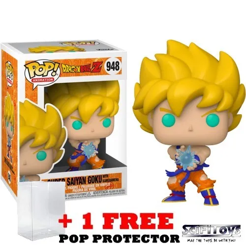 Anime : Dragon Ball Z - Super Saiyan Goku with Kamehameha Wave Pop Vinyl Figure Funko Fair 2021