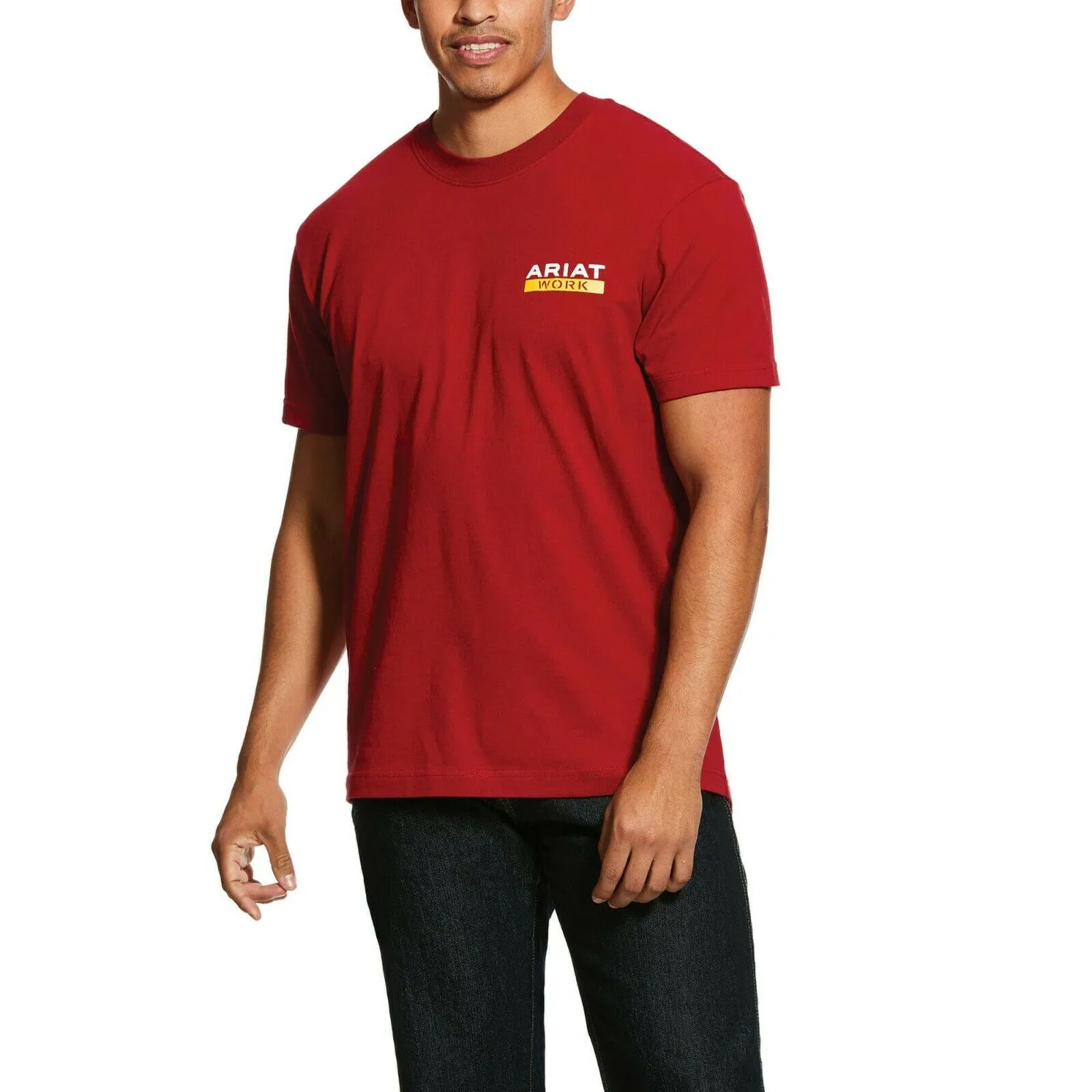 Ariat® Men's Rio Red Rebar Cotton Strong Roughneck T-Shirt 10030302