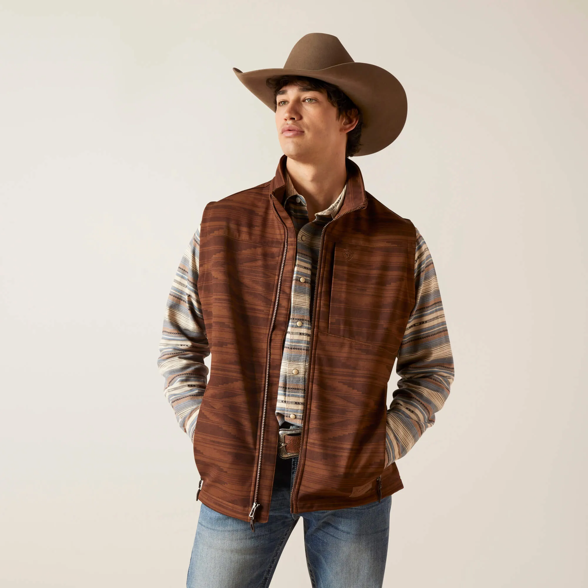 Ariat Men's Shaved Chocolate Logo 2.0 Chimayo Vest