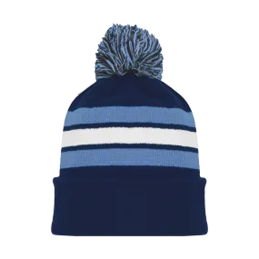 Athletic Knit (AK) A1830A-761 Adult Navy/Sky/White Hockey Toque/Beanie