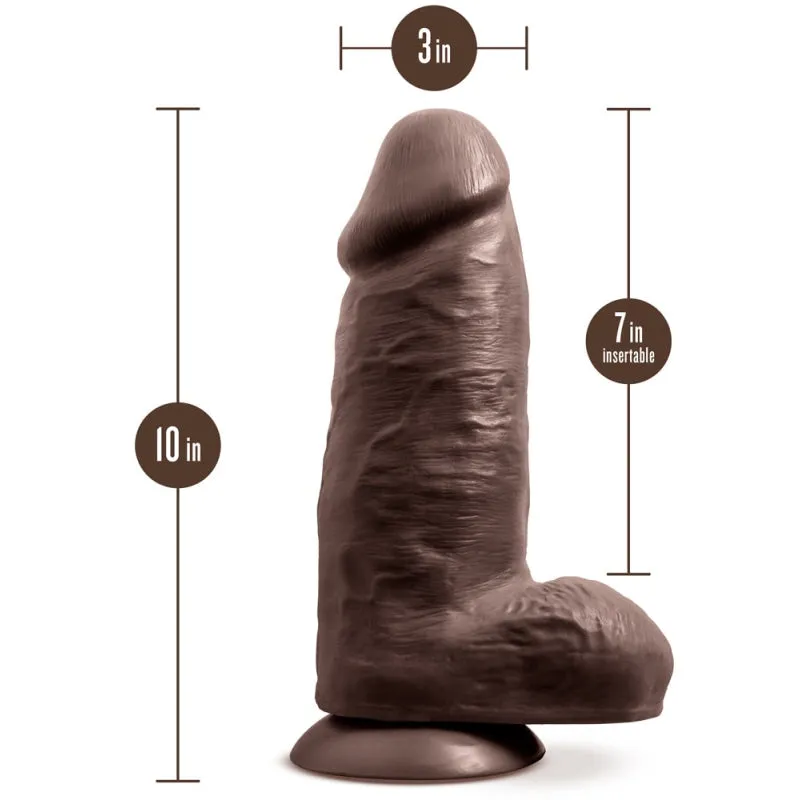 Au Naturel - Chub - 10 Inch Dildo - Chocolate