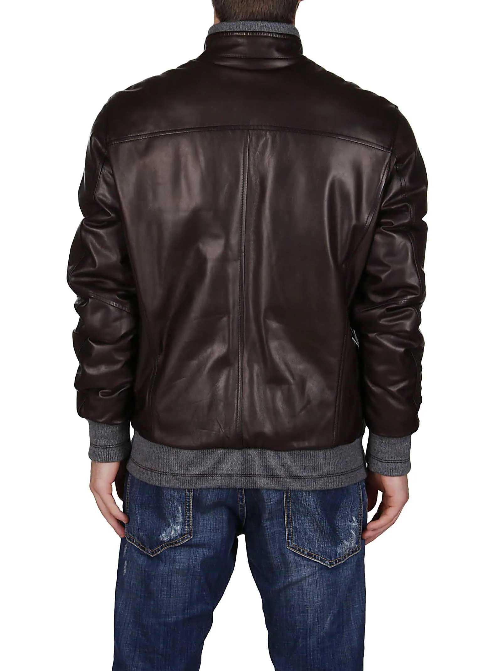 Barba Reversible High Neck Bomber Jacket