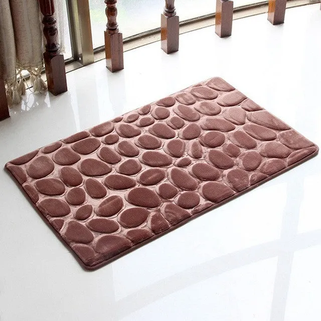 Bathroom Carpet Super Comfortable Doormat Kitchen Bathroom Toilet WC Mat Non-Slip Flannel Bath Mat 4 Colors Drop Shipping