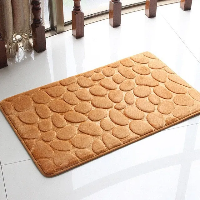 Bathroom Carpet Super Comfortable Doormat Kitchen Bathroom Toilet WC Mat Non-Slip Flannel Bath Mat 4 Colors Drop Shipping