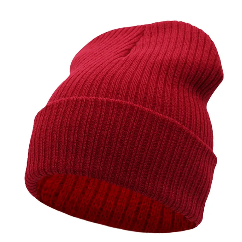 Beanies Winter Hat For Men Knitted Hat Women Winter Hats For Women Men Knit Caps Blank Casual Wool Warm Flat Bonnet Beanie 2018