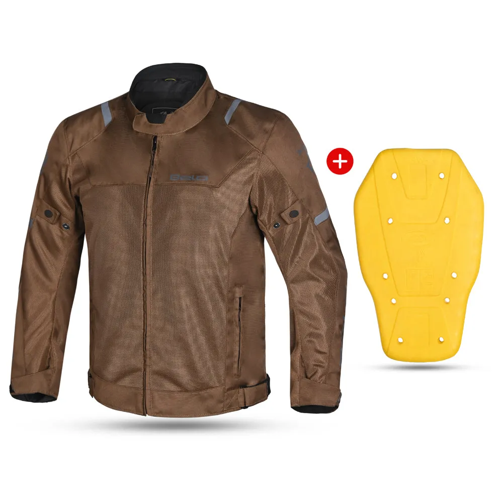 BELA Mesh Pro Man Motorcycle Touring Textile Jacket Brown