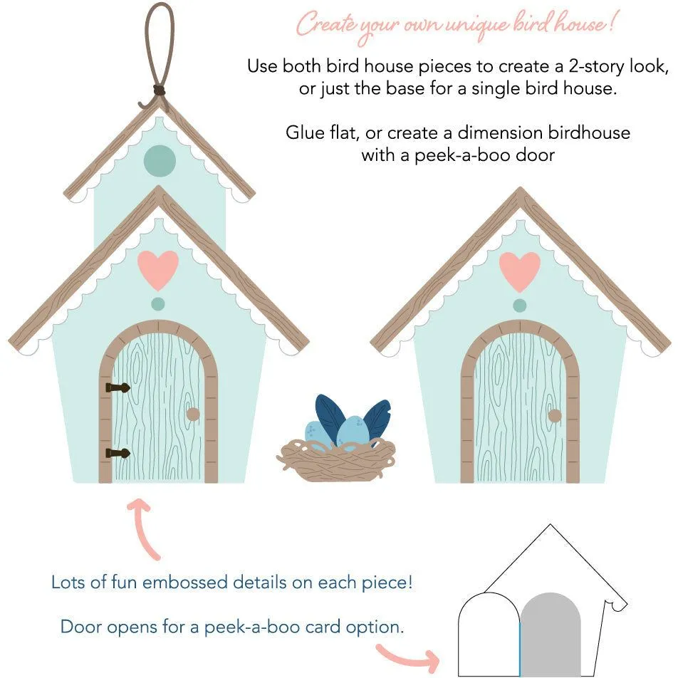 Bird House A2 Card Base - Honey Cuts