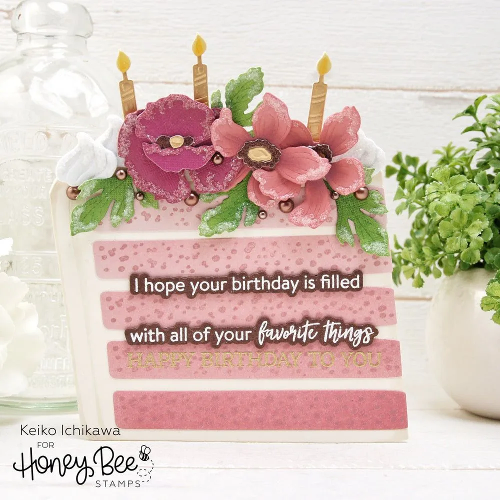 Birthday Cake A2 Card Base - Honey Cuts - Retiring