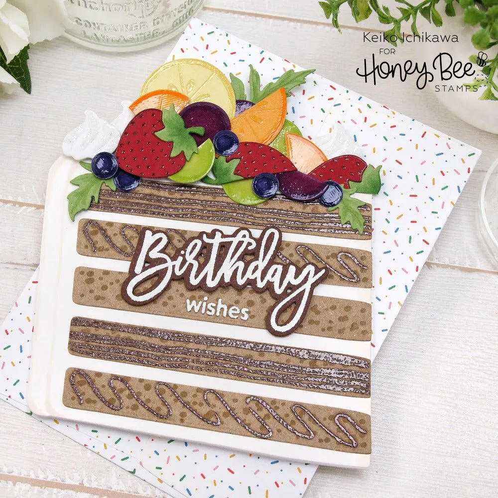 Birthday Cake A2 Card Base - Honey Cuts - Retiring