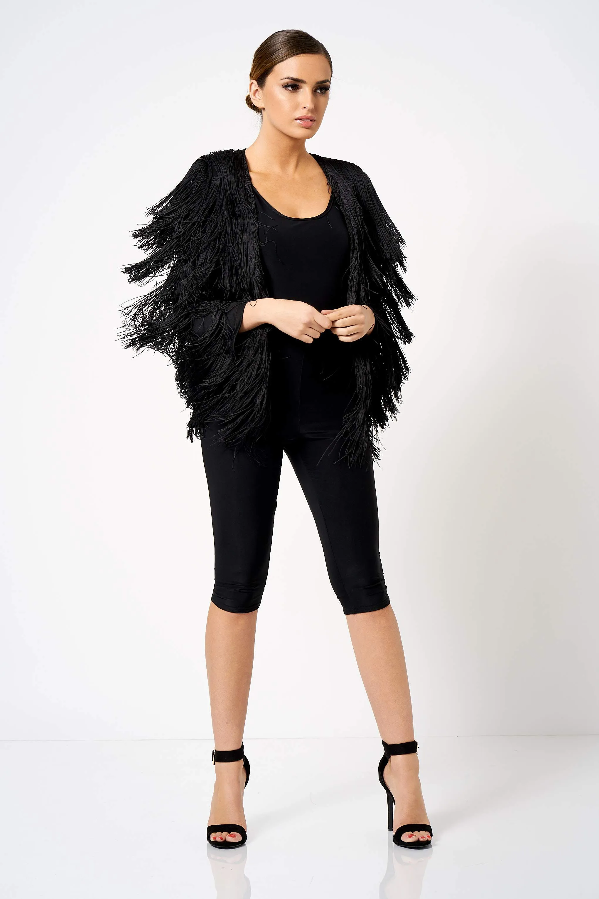 Black Fringe Tassel Jacket