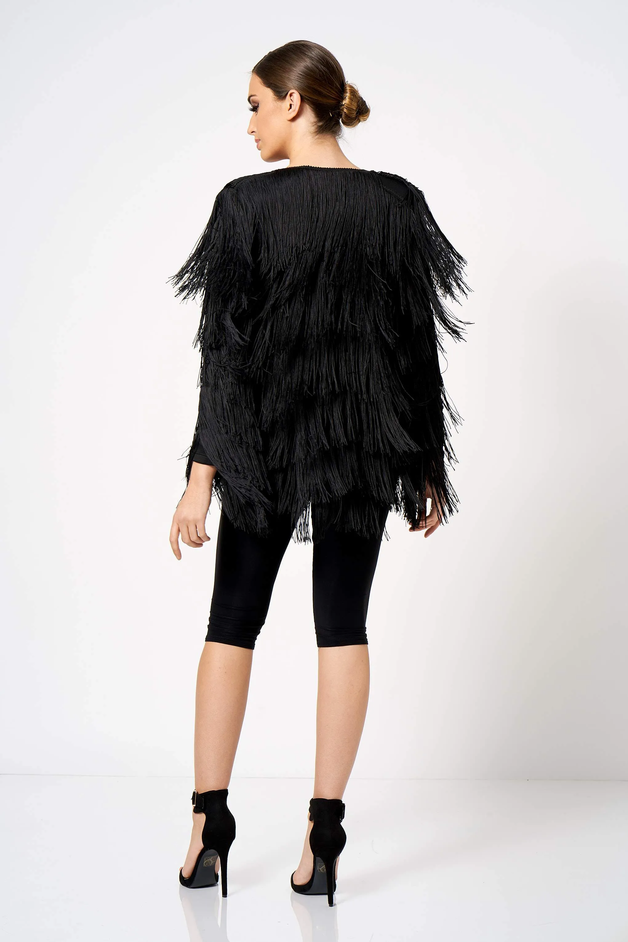 Black Fringe Tassel Jacket