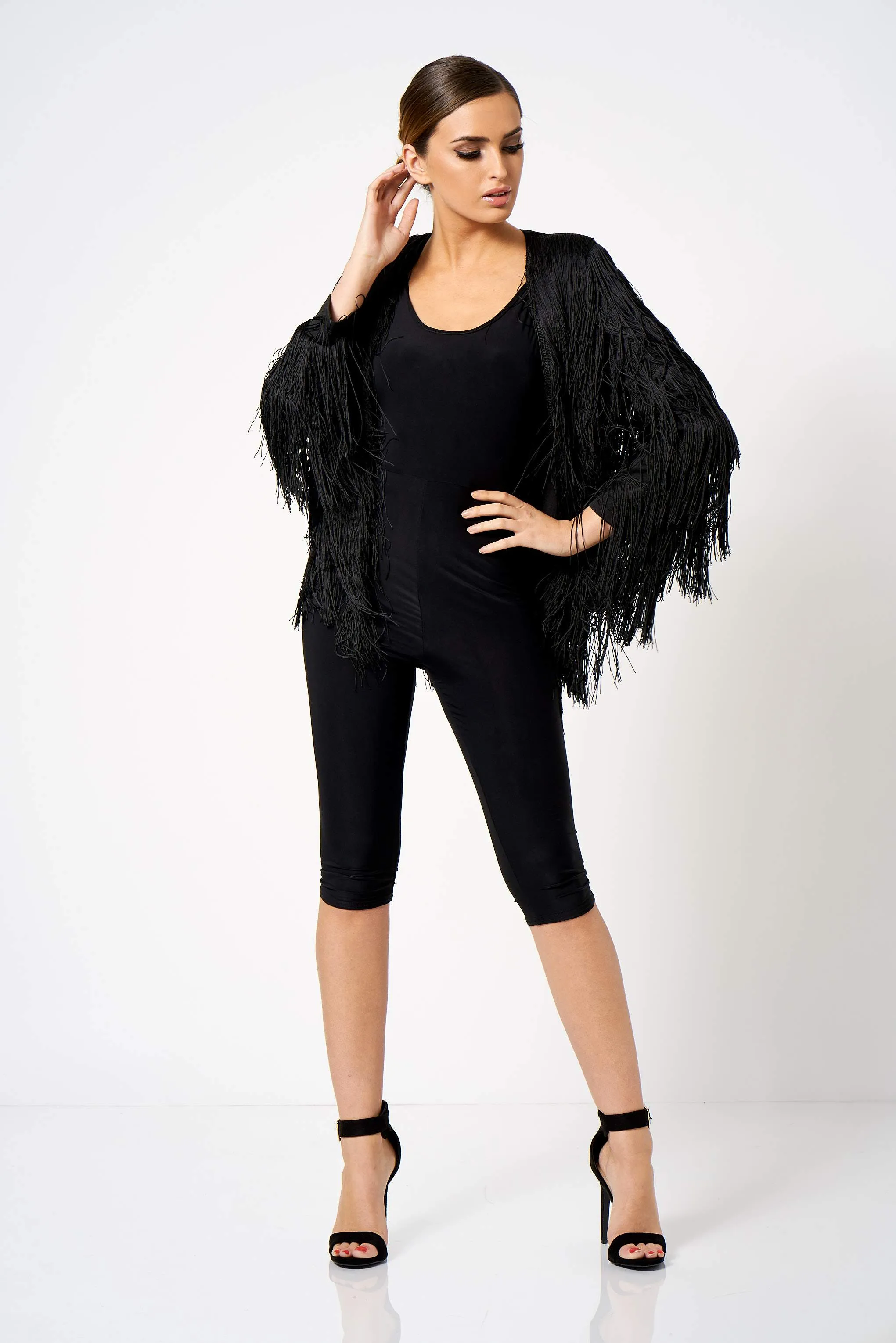 Black Fringe Tassel Jacket