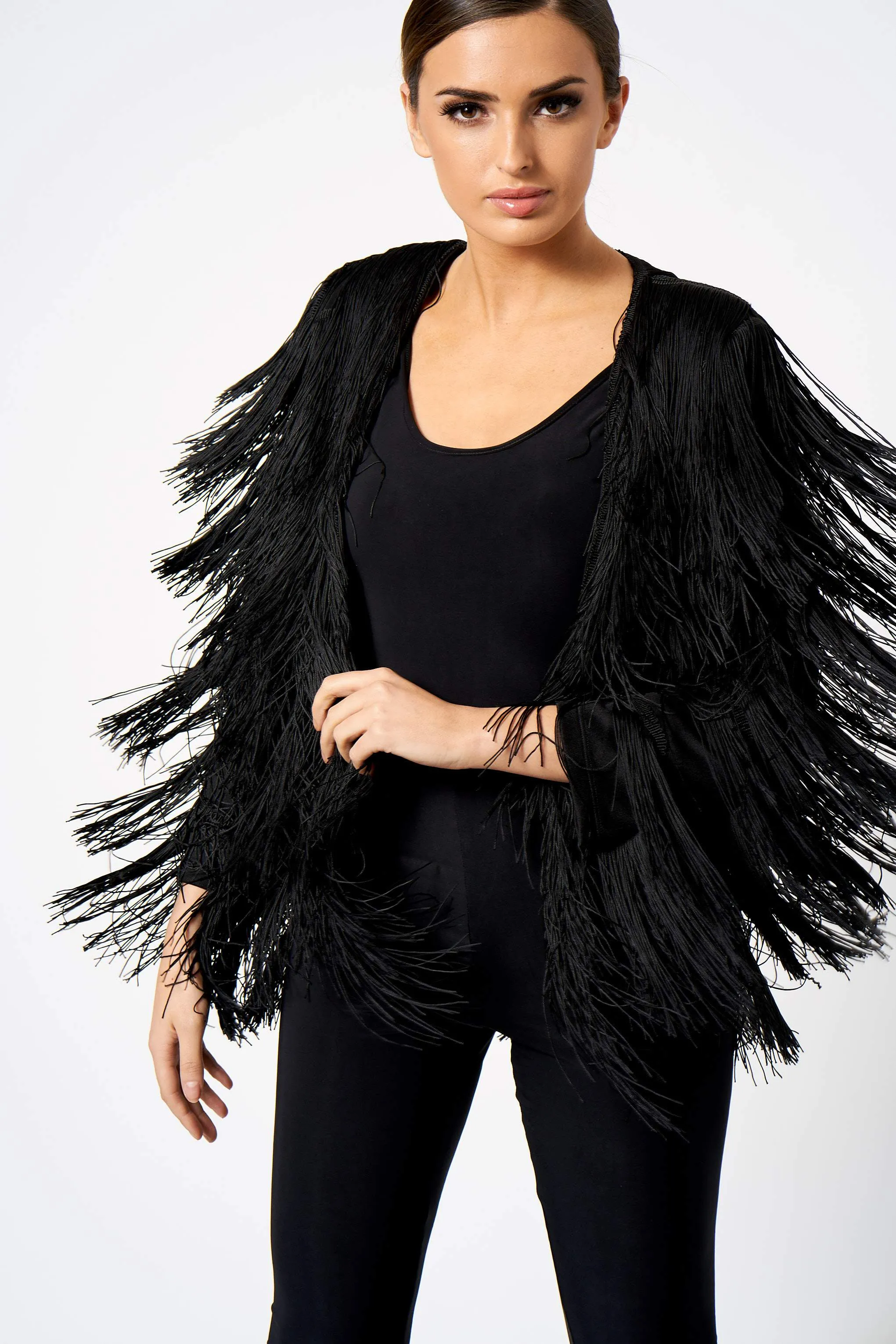 Black Fringe Tassel Jacket