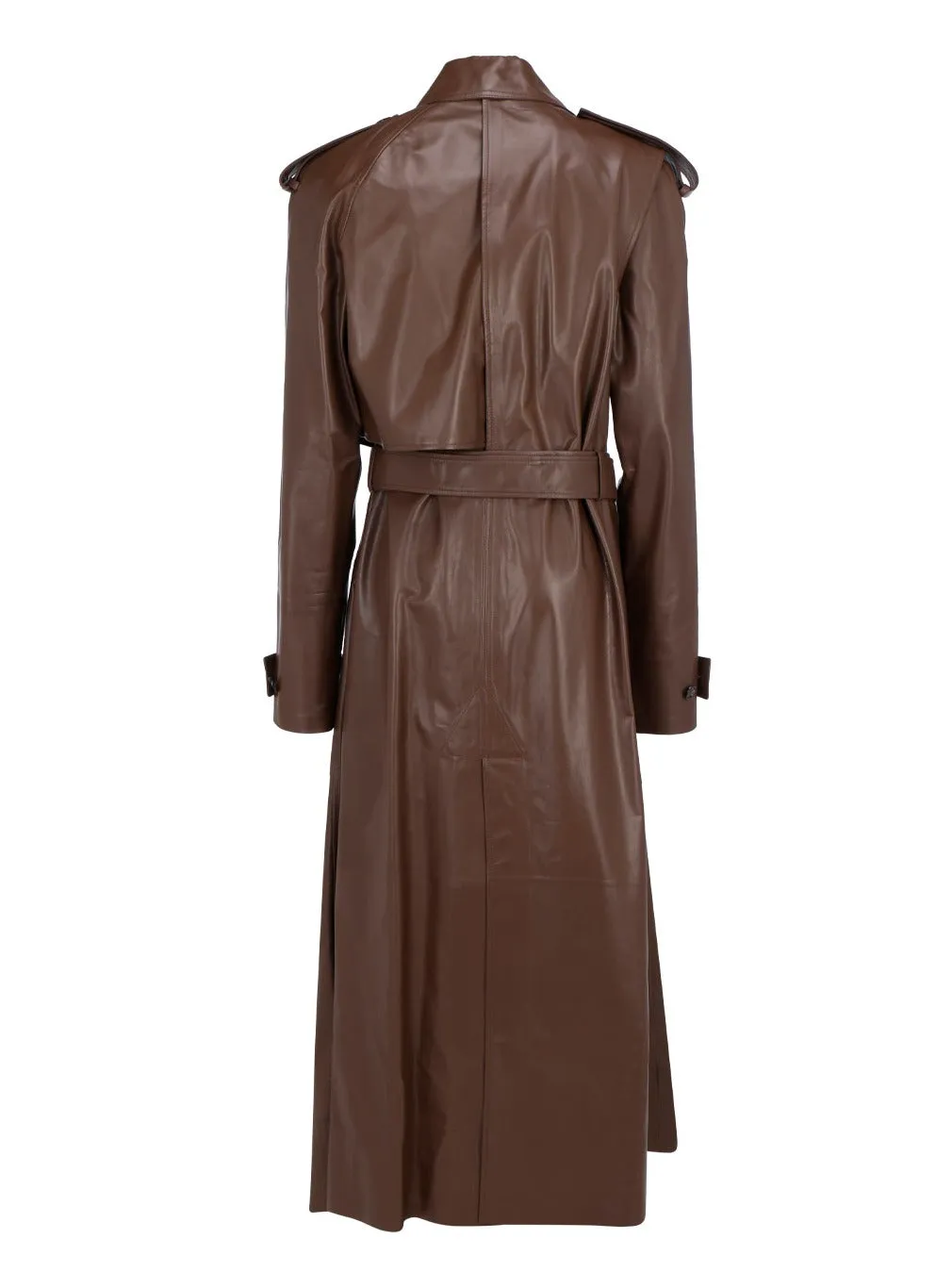 Bottega Veneta Belted Leather Trench Coat