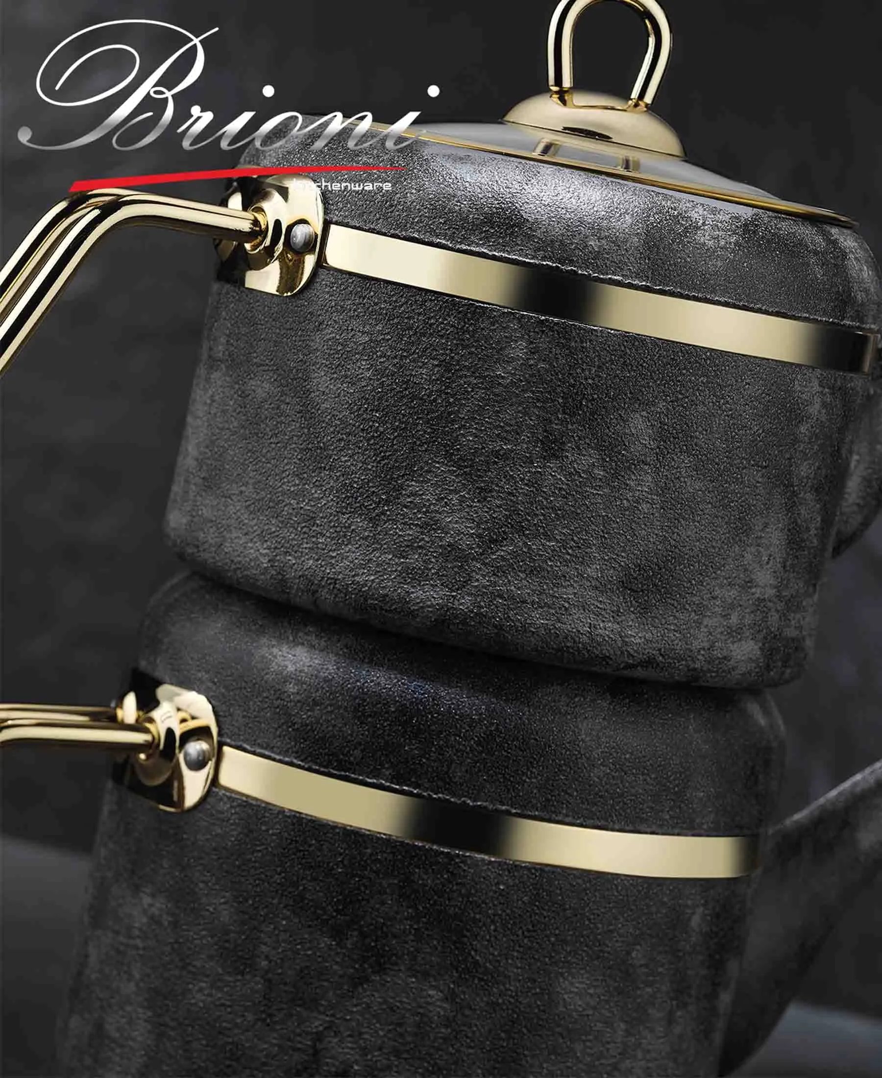 Brioni Royal Stone Teapot Set - Sandstone & Gold