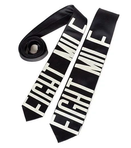 Bus Scroll Necktie: Eight Mile, Silk