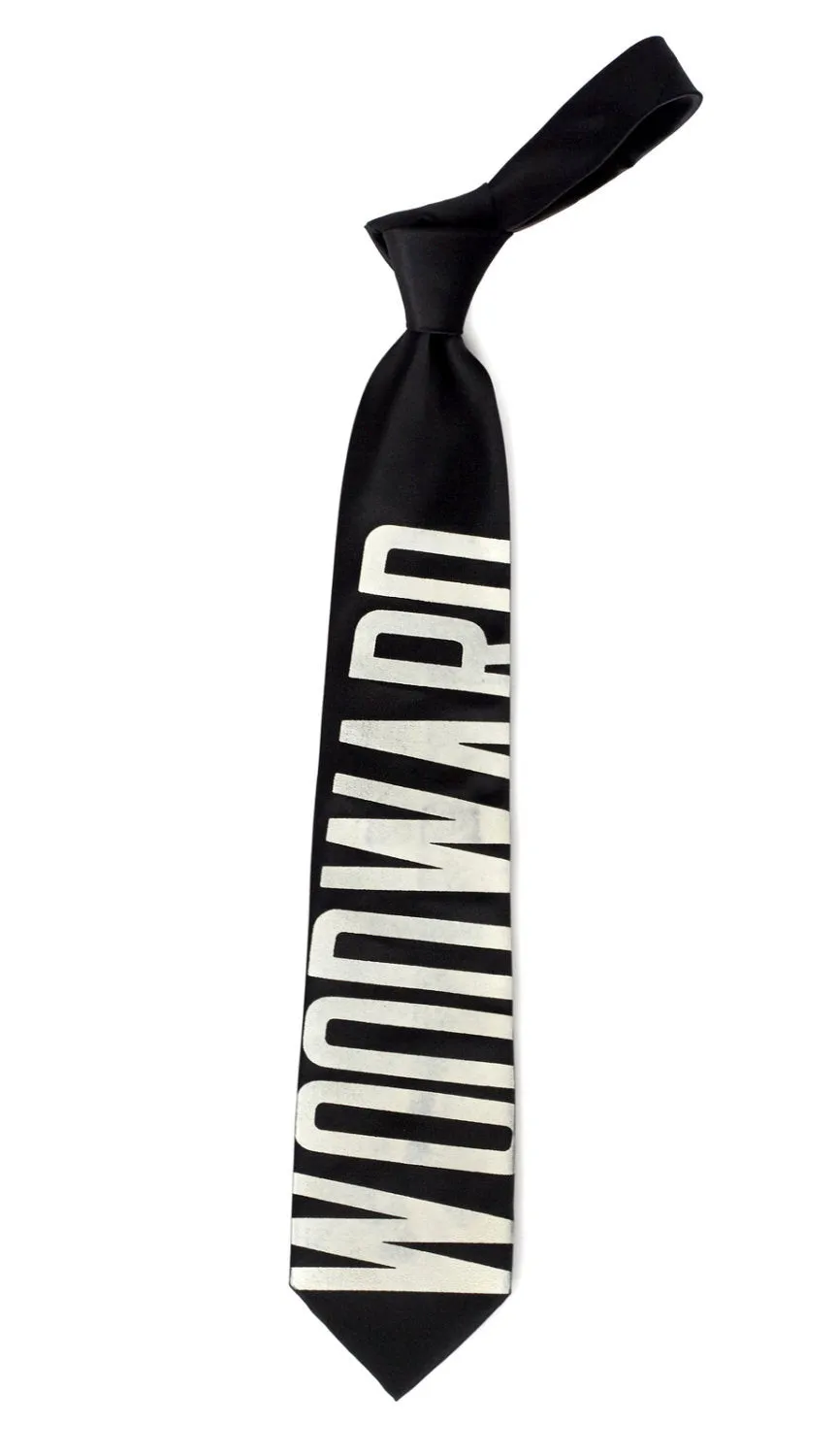 Bus Scroll Necktie: Woodward Avenue. Microfiber