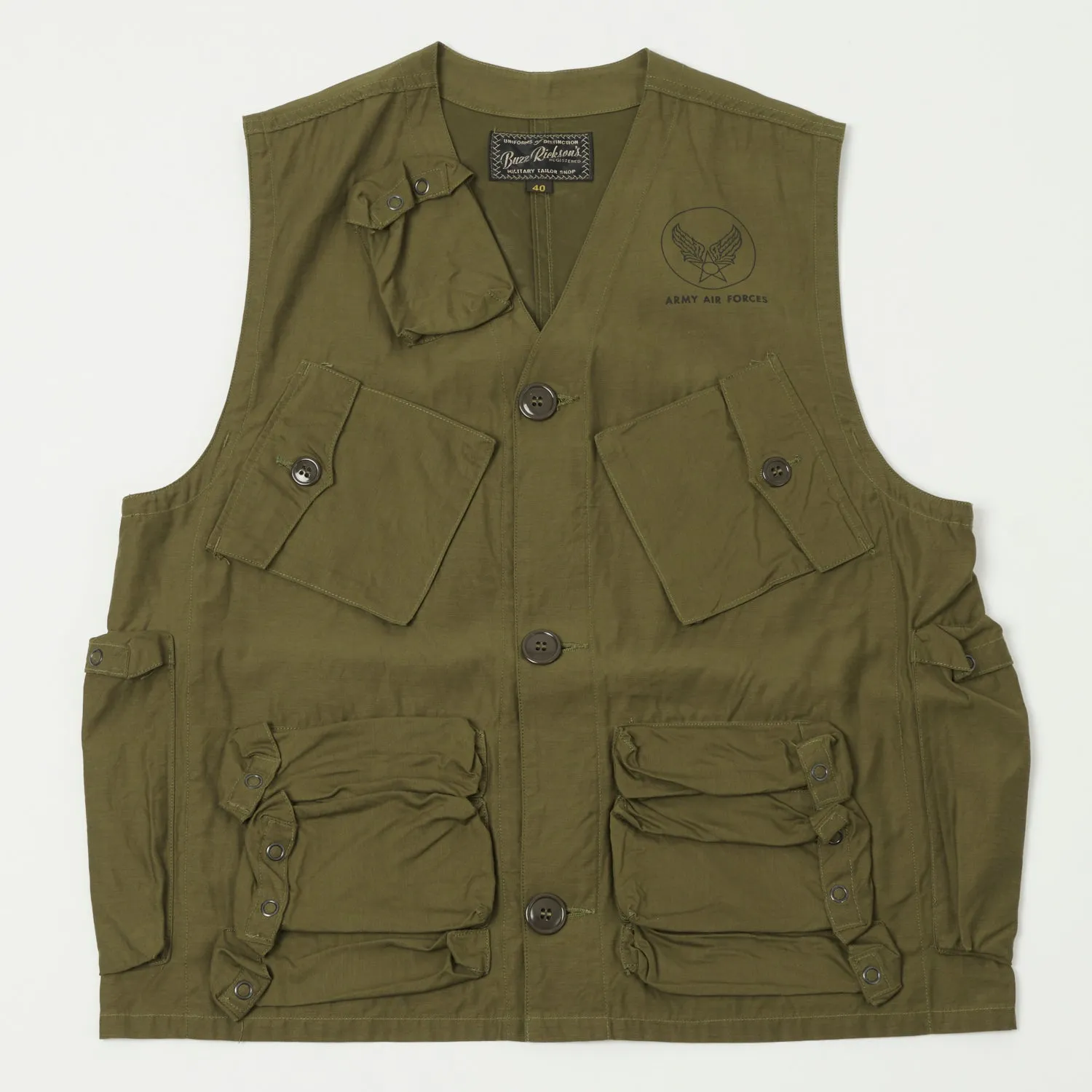 Buzz Rickson's Type C-1 Civilian Vest - Olive