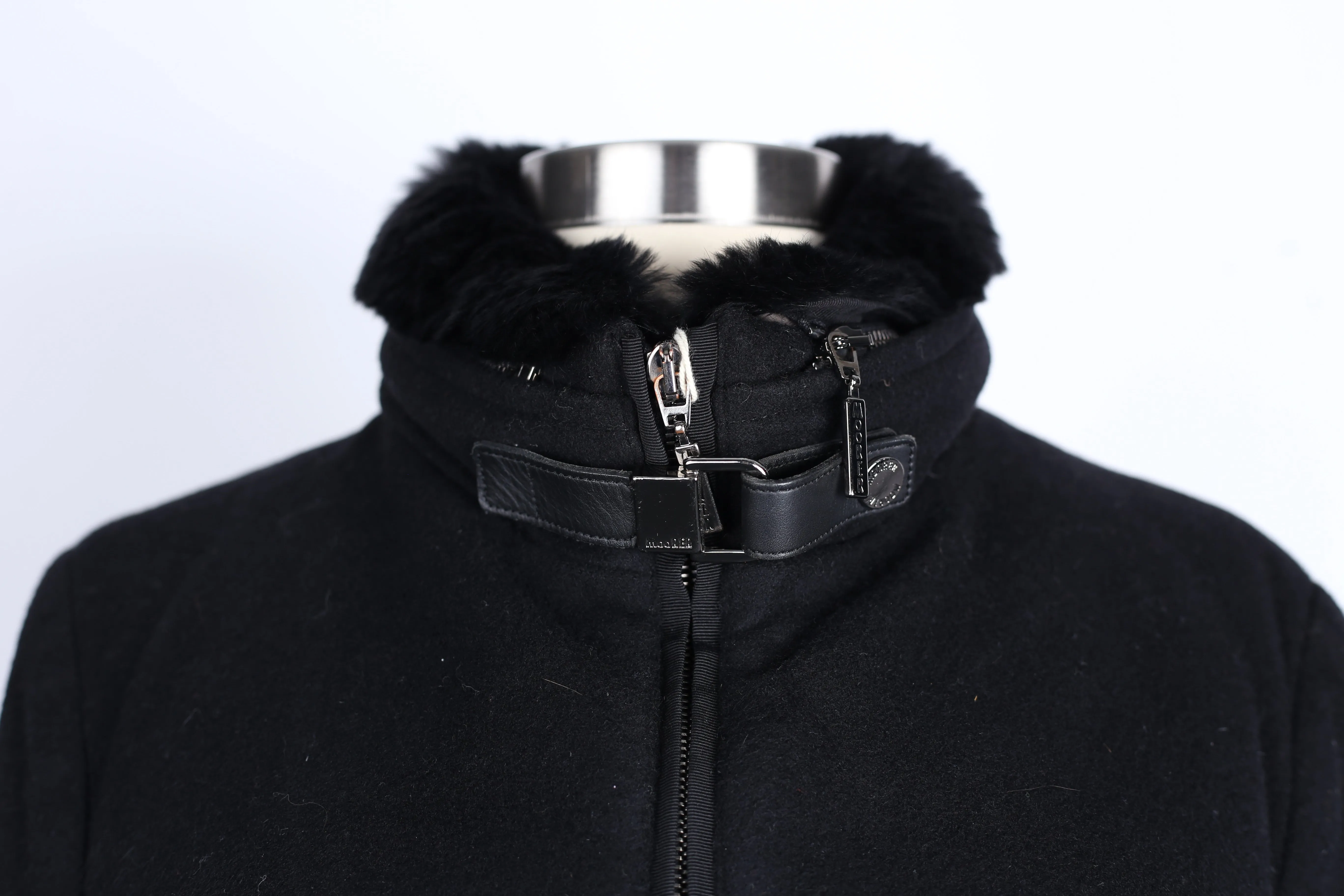 Cashmere Blend Down Parka W/ Fur Collar