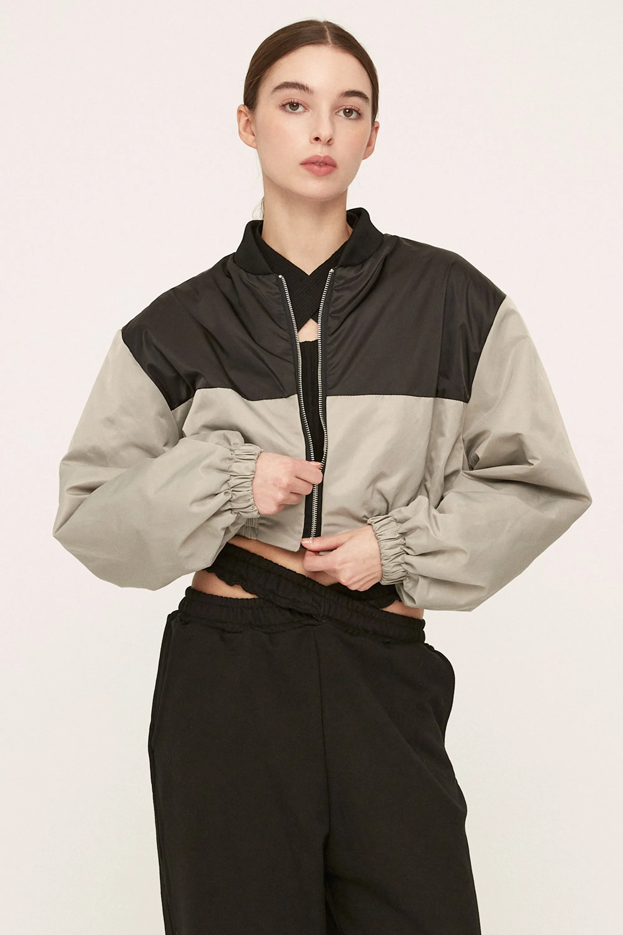 Casie Colorblock Crop Jacket