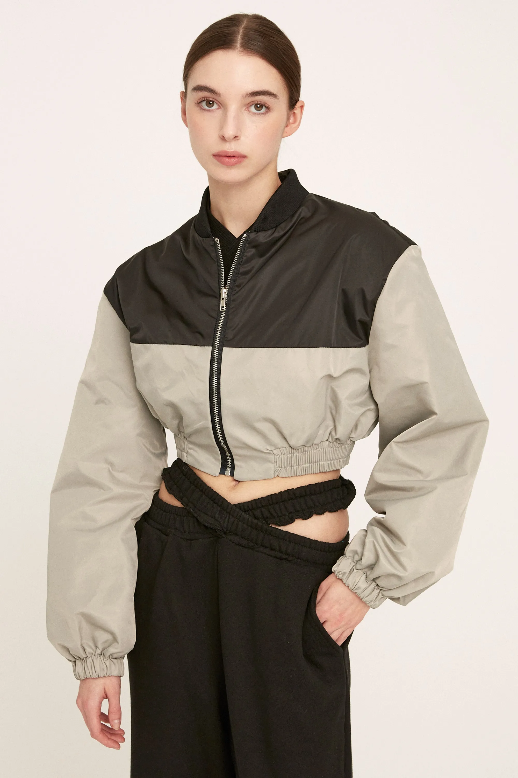 Casie Colorblock Crop Jacket