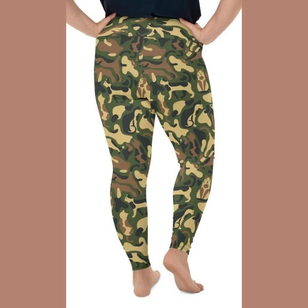 Cat Camo Plus Size Leggings