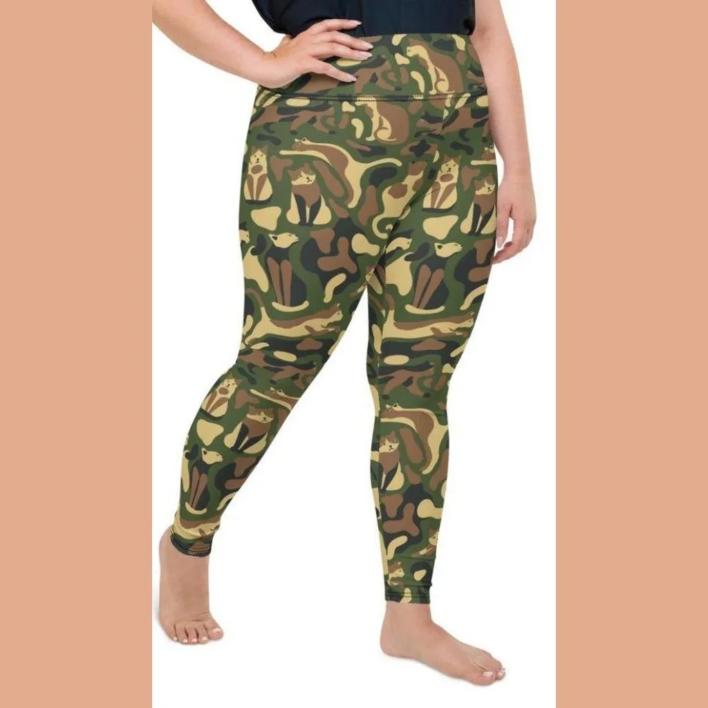 Cat Camo Plus Size Leggings