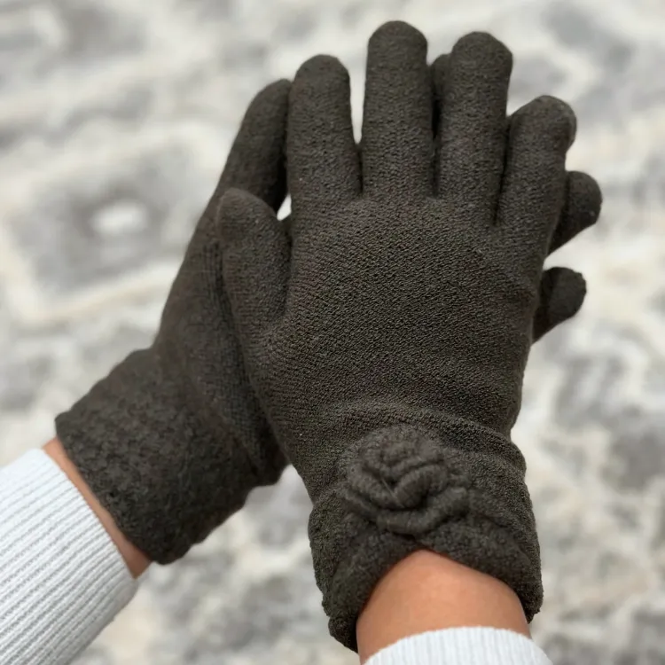 Charcoal Alpaca Gloves