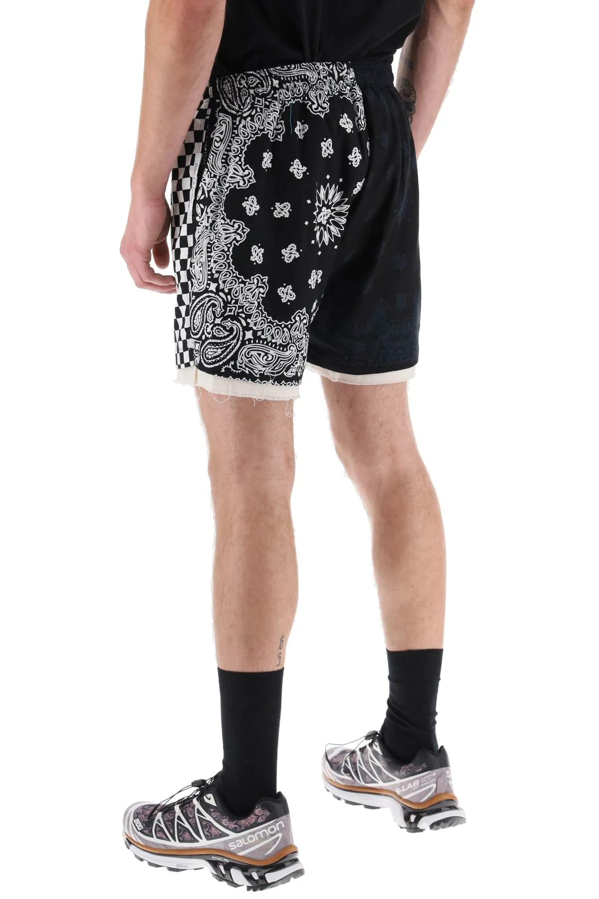 Children of the discordance bandana patchwork shorts