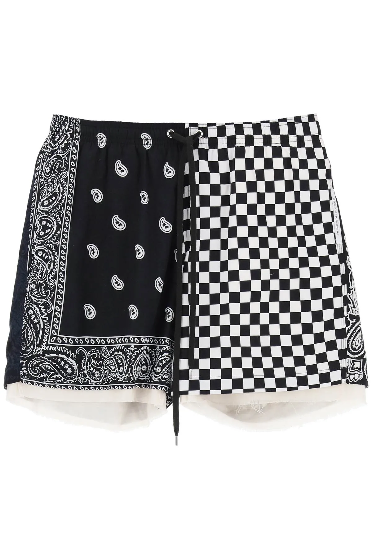 Children of the discordance bandana patchwork shorts