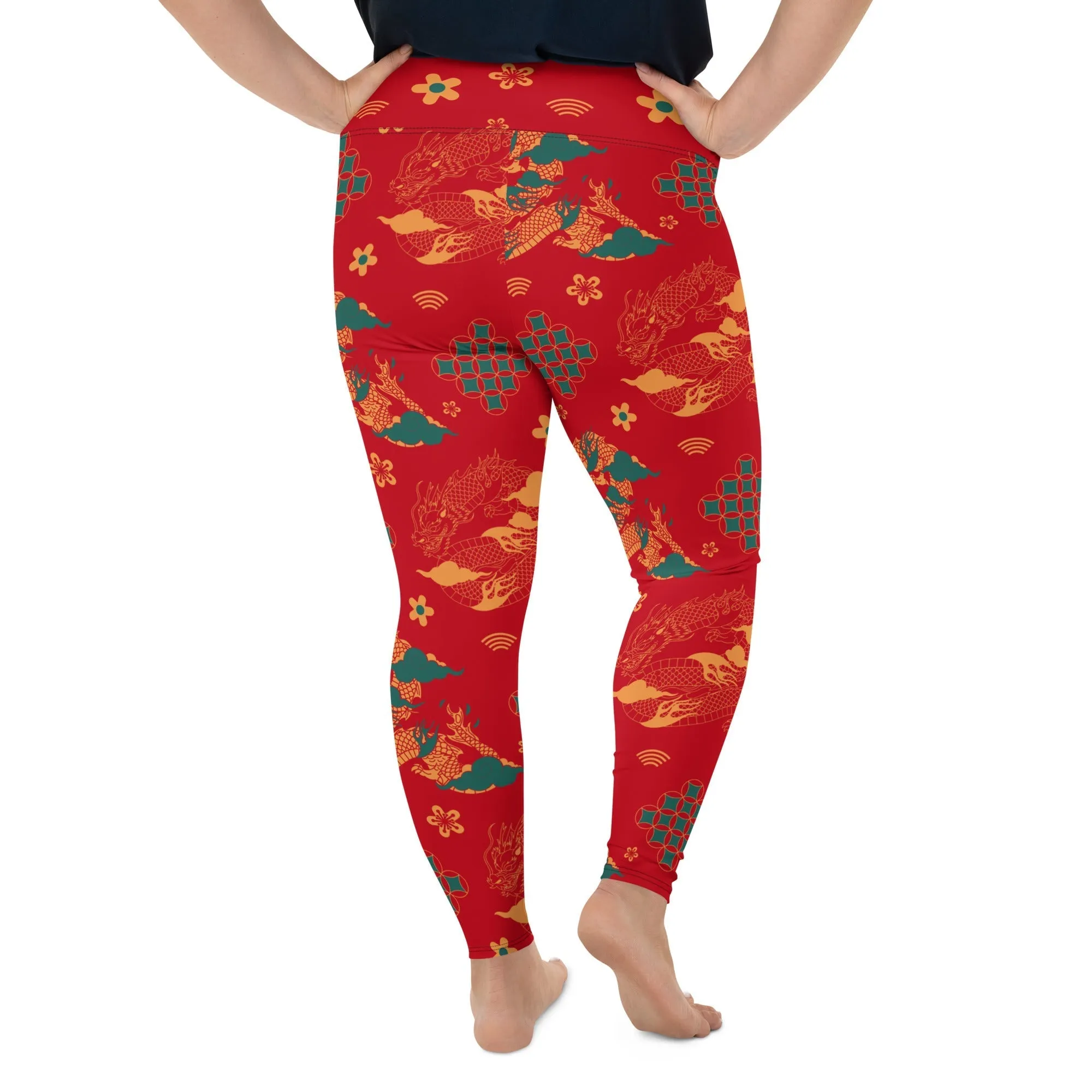 Chinese Dragon Plus Size Leggings