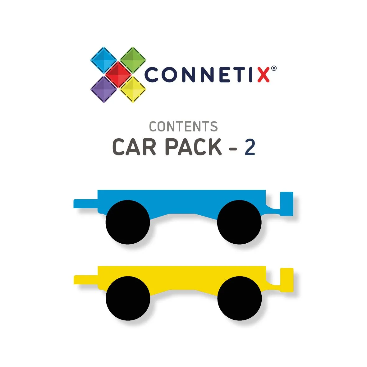 Connetix - Rainbow Car Pack - 2 Pieces