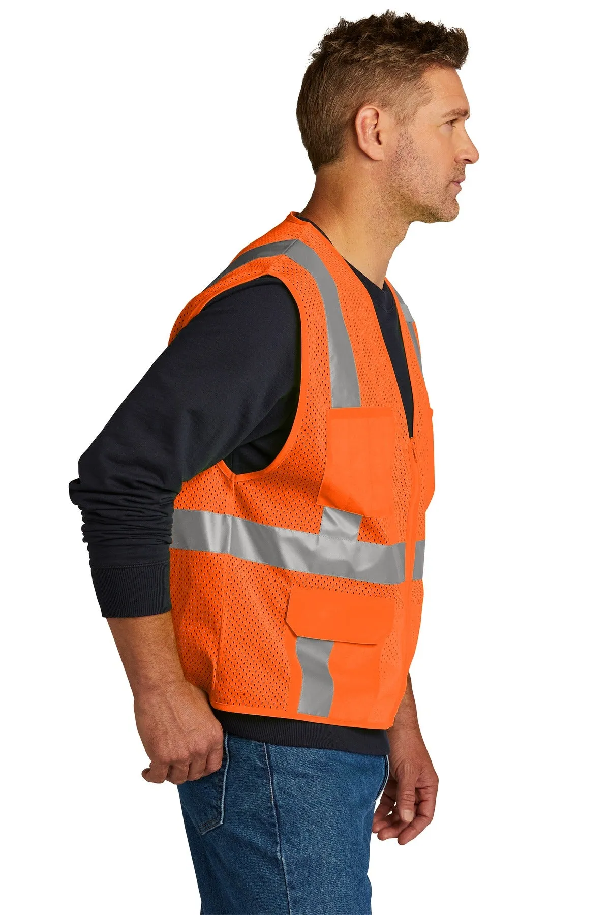 CornerStone ® ANSI 107 Class 2 Mesh Six-Pocket Zippered Vest. CSV104