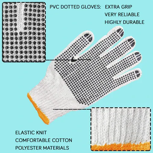 Cotton Hand Knitted Dotted Glove