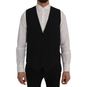 Dolce & Gabbana Elegant Blue Striped Waistcoat Vest