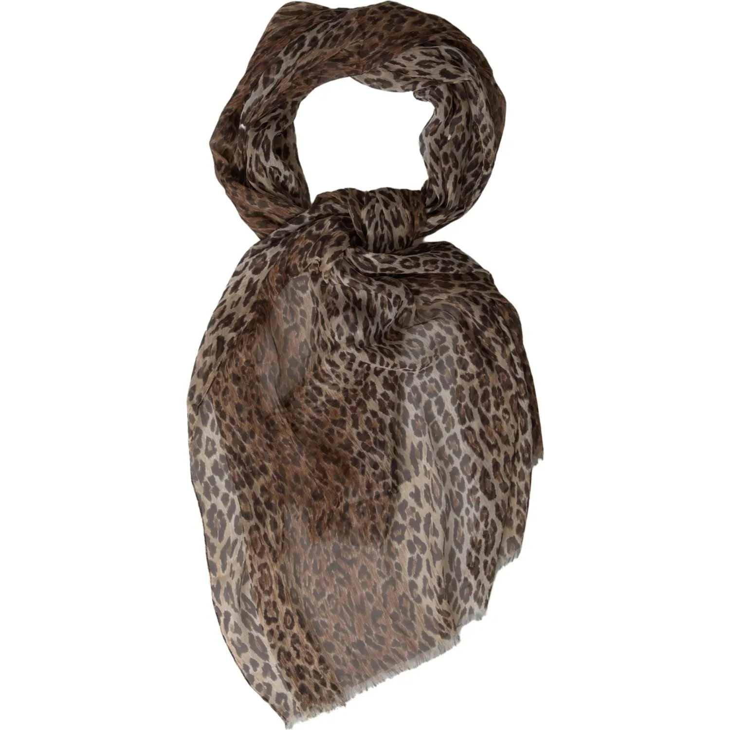 Dolce & Gabbana Elegant Silk Neck Wrap Scarf in Luxurious Brown