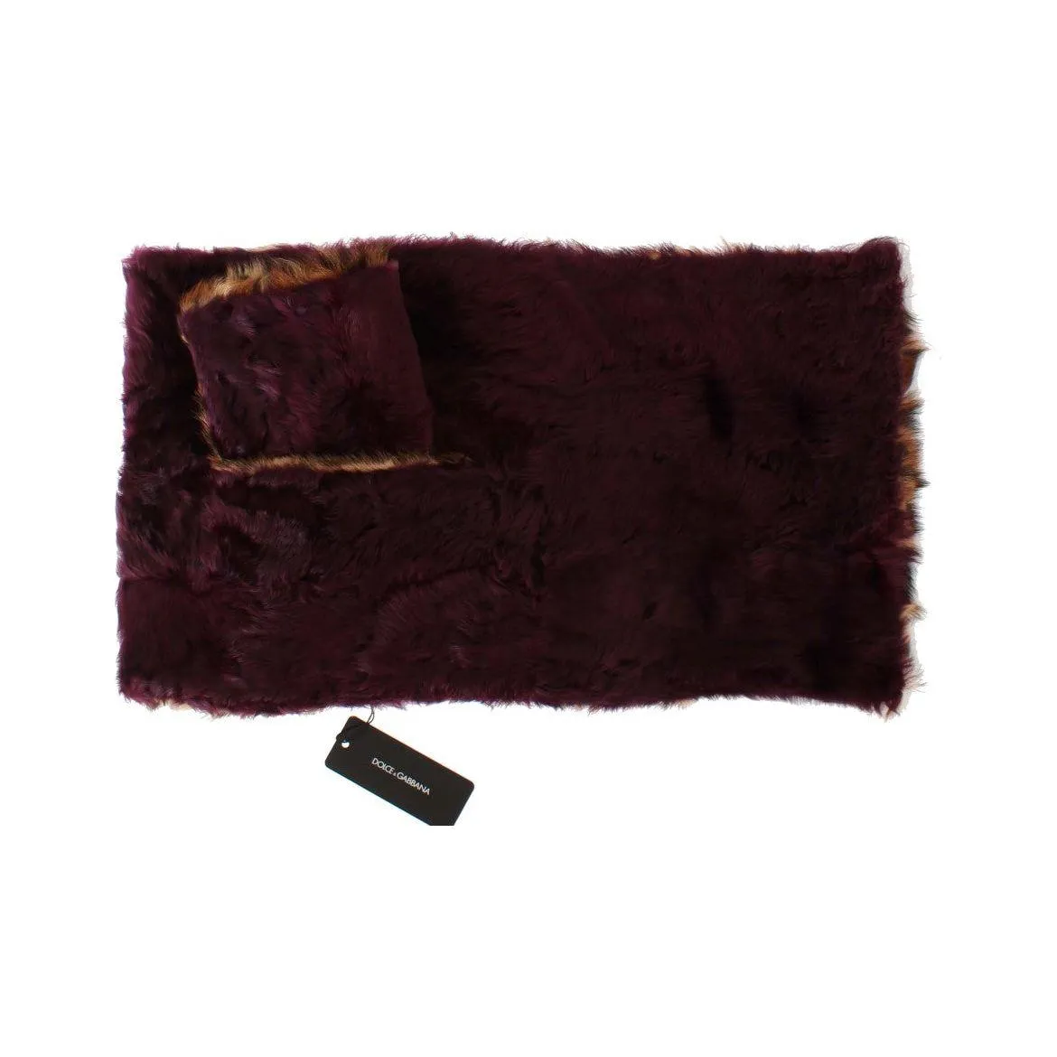 Dolce & Gabbana Exquisite Leopard Print Lambskin Fur Scarf