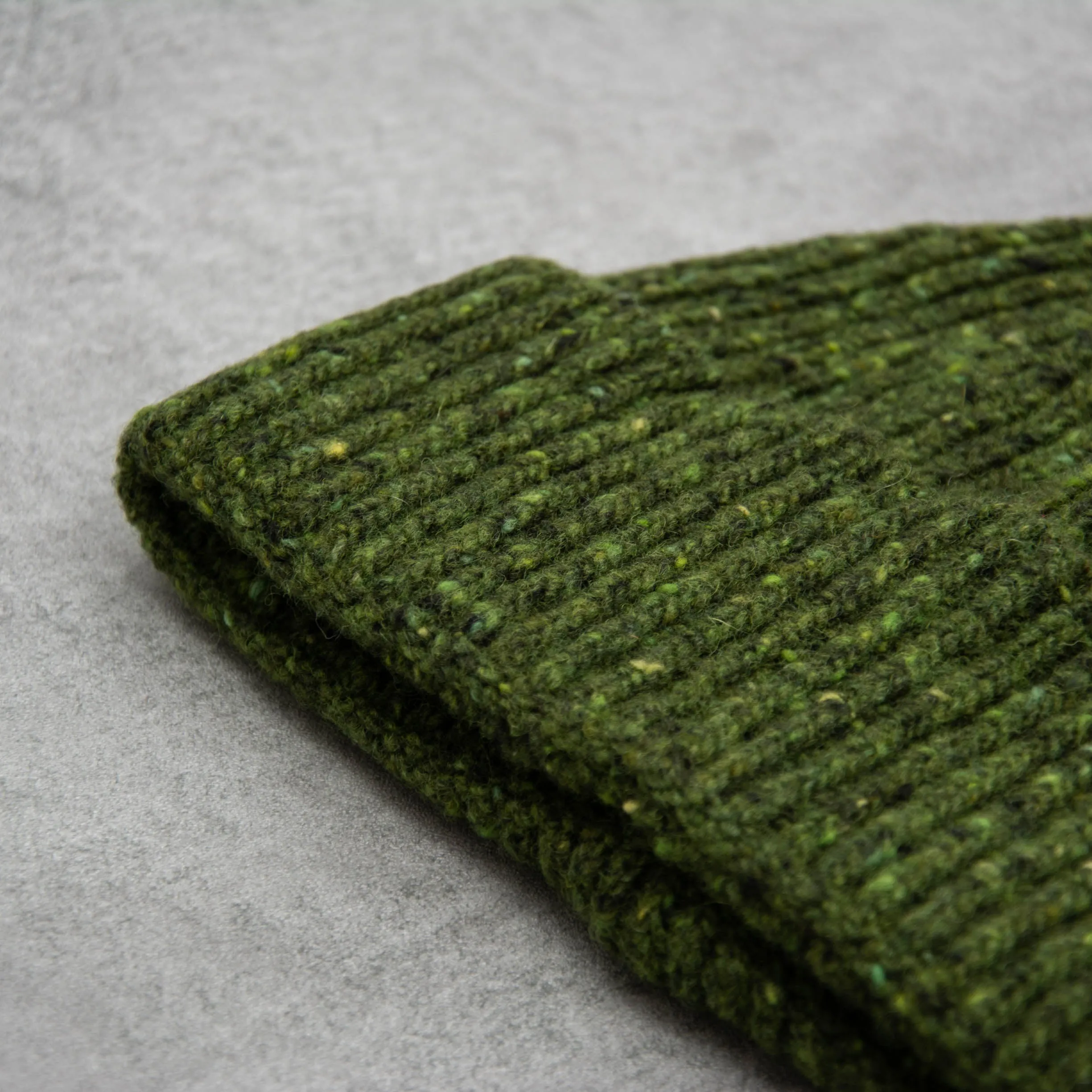 Donegal Wool Beanie - Green